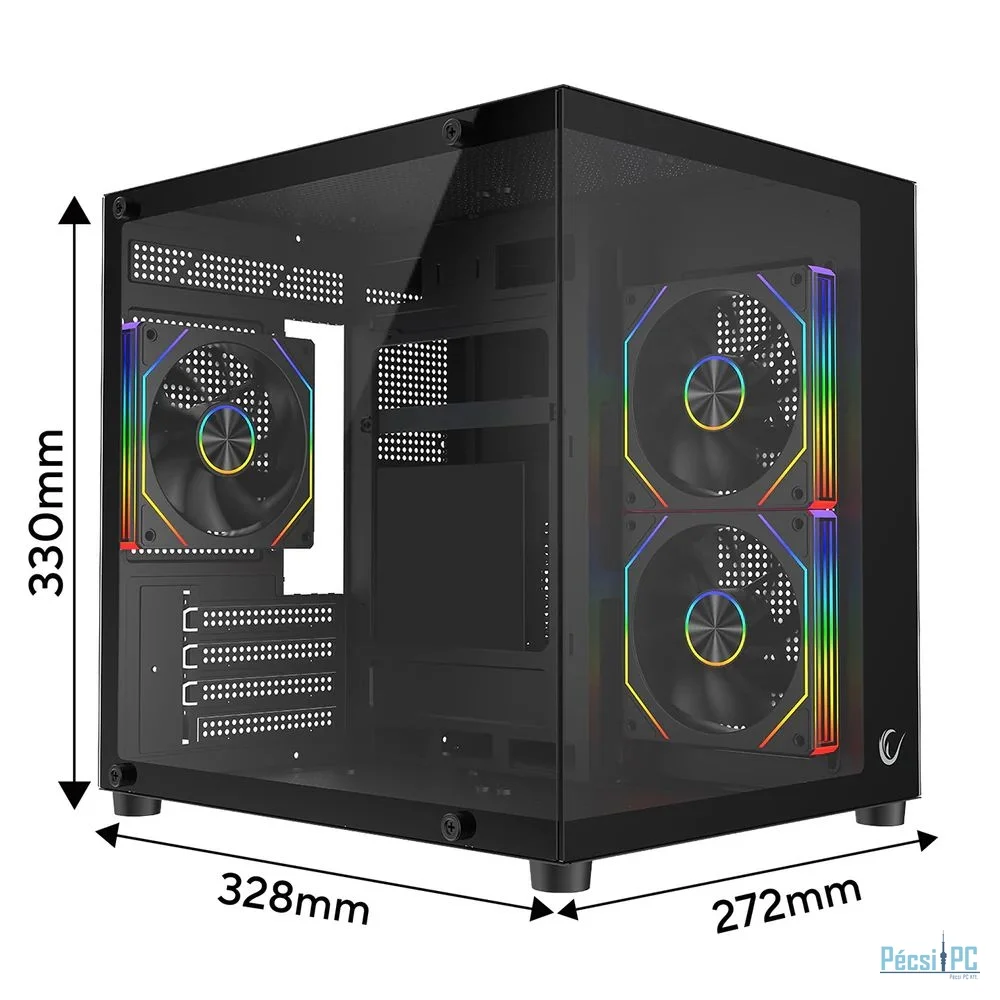 Rampage Lumid Tempered Glass Black