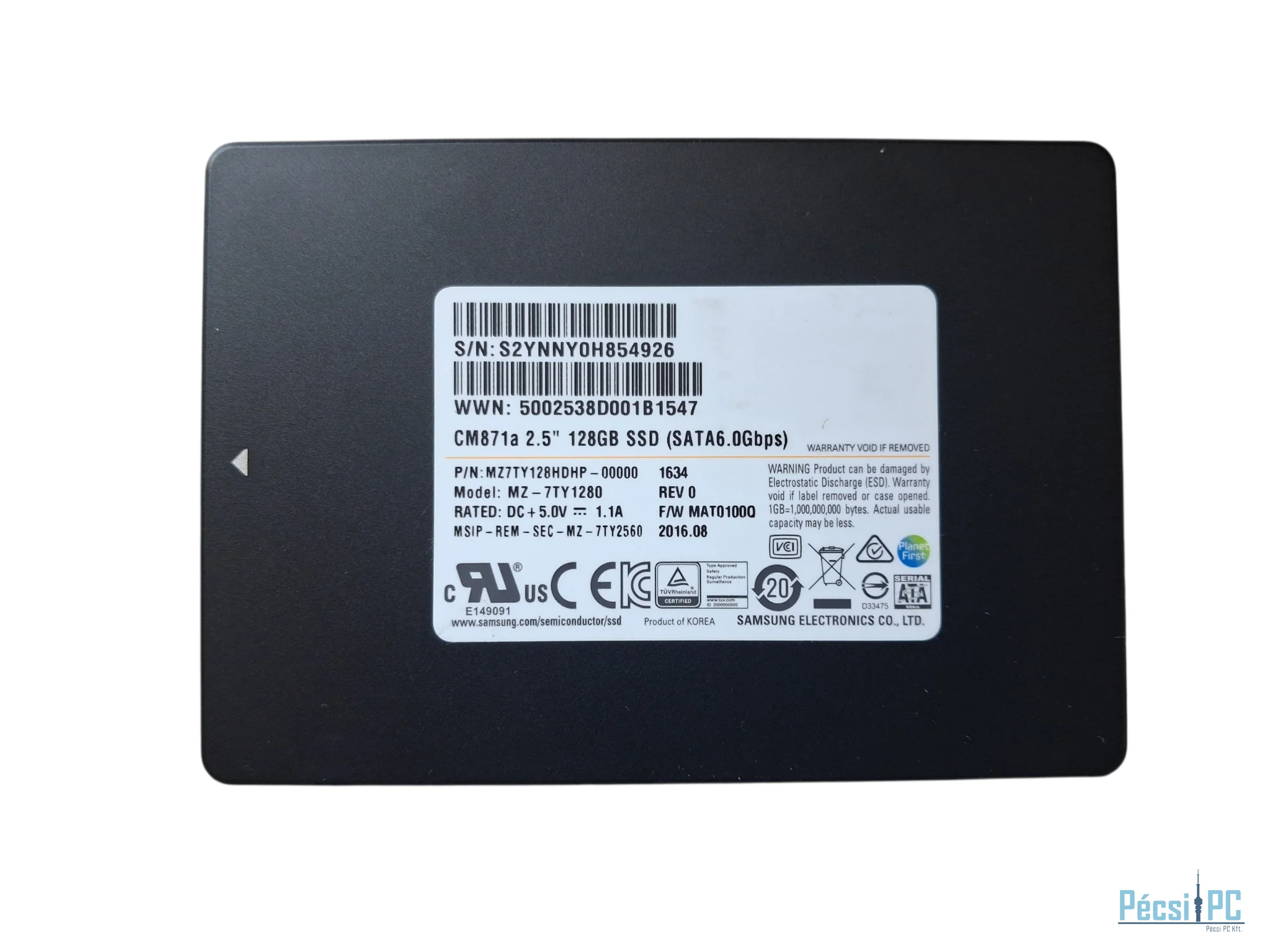 Használt Samsung 128GB SATA SSD