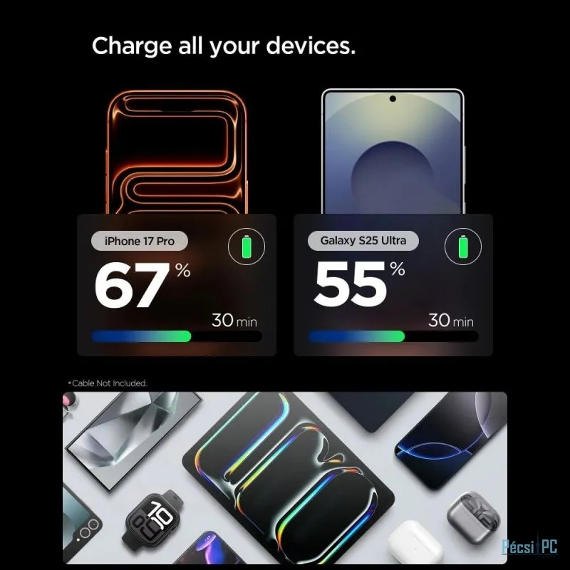 Spigen ArcStation Essential 30W Wall Charger Gunmetal