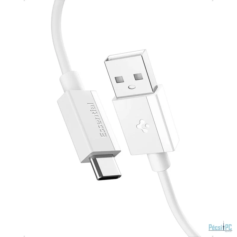 Spigen Essential USB-A to USB-C 60W Fabric Cable 1,5m White