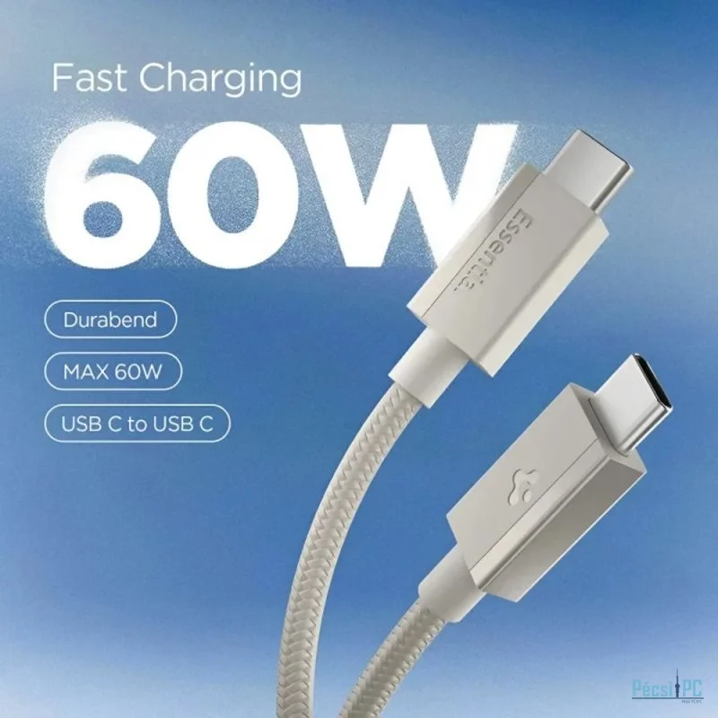 Spigen Essential USB-C to USB-C 60W Cable 1,5m Natural Titanium
