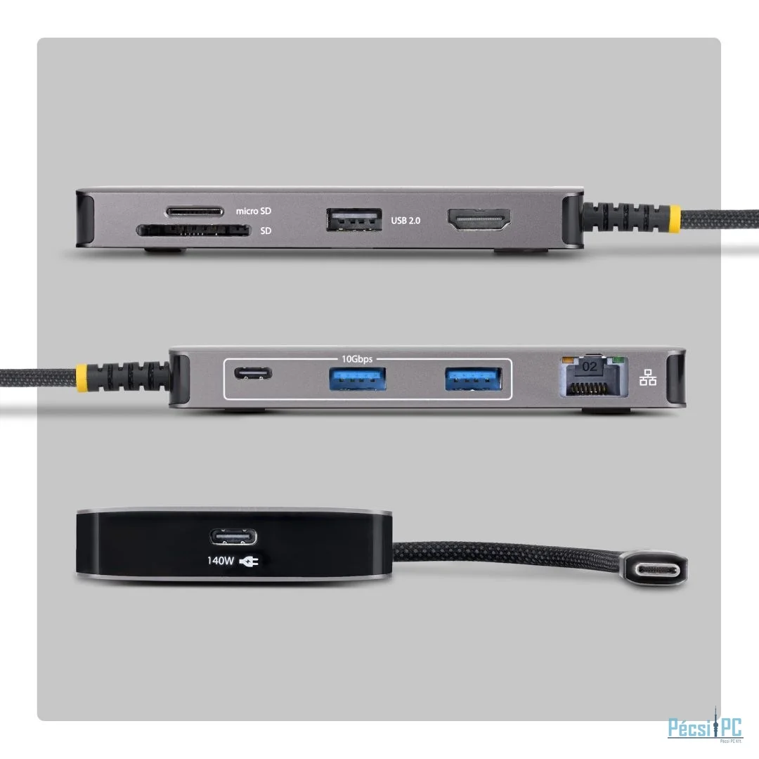 Startech 7-Port USB-C Multiport Adapter 4K 60Hz Gray