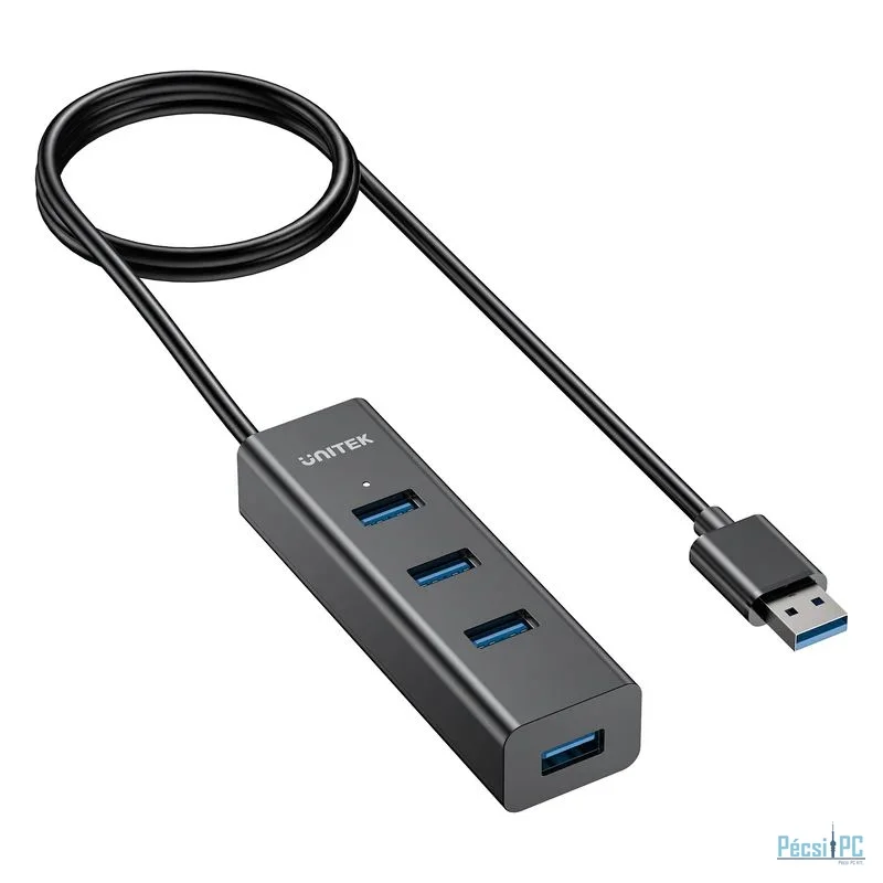 Unitek 4-in-1 USB-A 5Gbps Hub Black