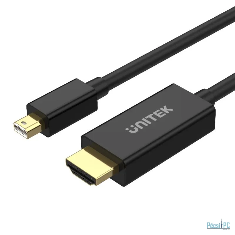 Unitek 4K 30Hz Mini DisplayPort to HDMI 1.4 Cable 2m Black