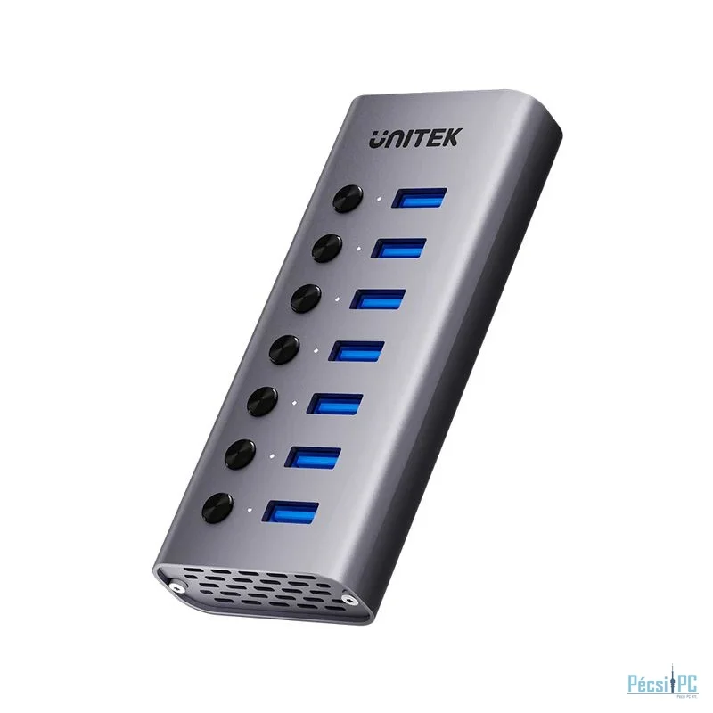 Unitek 7-in-1 Individual Switches Hub Space Grey