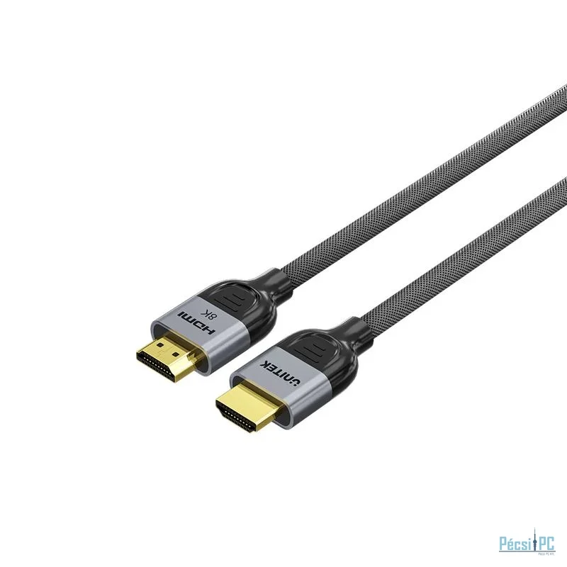 Unitek 8K Braided Nylon HDMI Cable 1m Grey