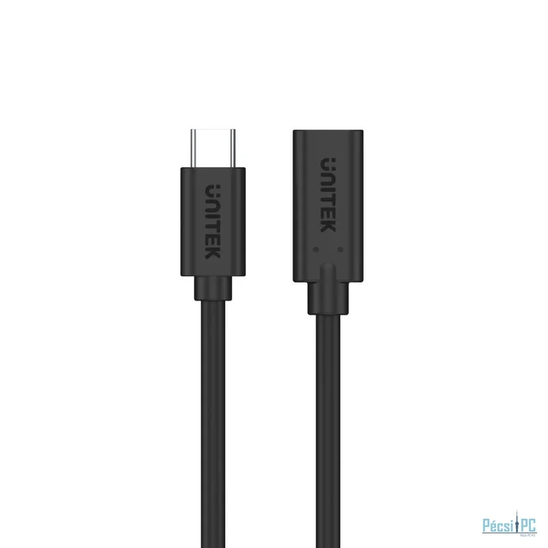 Unitek Full-Featured USB-C Extension Cable with 4K 60Hz 100W Power Delivery and 10Gbps Data (USB 3.2 Gen2) 1,5m Black