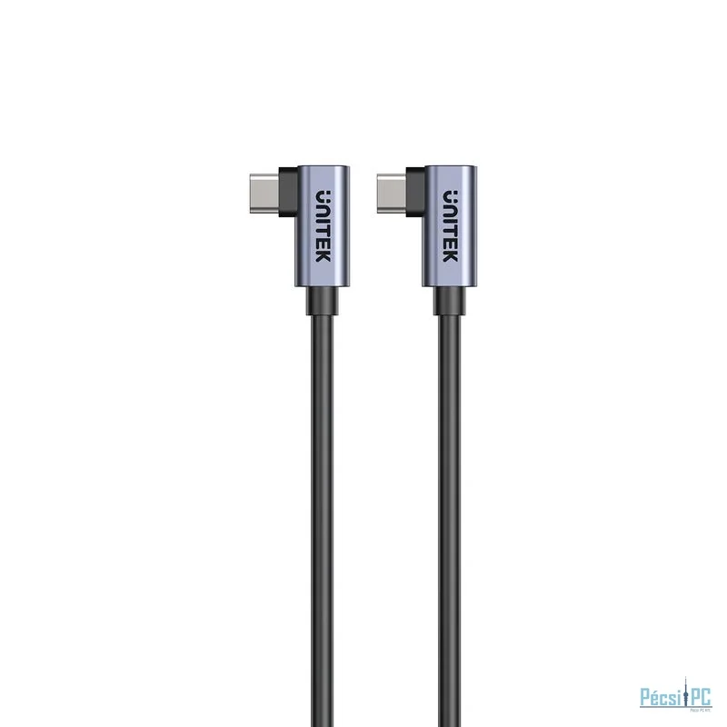 Unitek PD 100W USB-C Cable Dual 90 Degree 1m Black