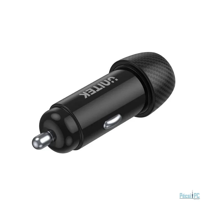 Unitek Powertrain Duo 38W Two Ports Car Charger with PD and QC Black