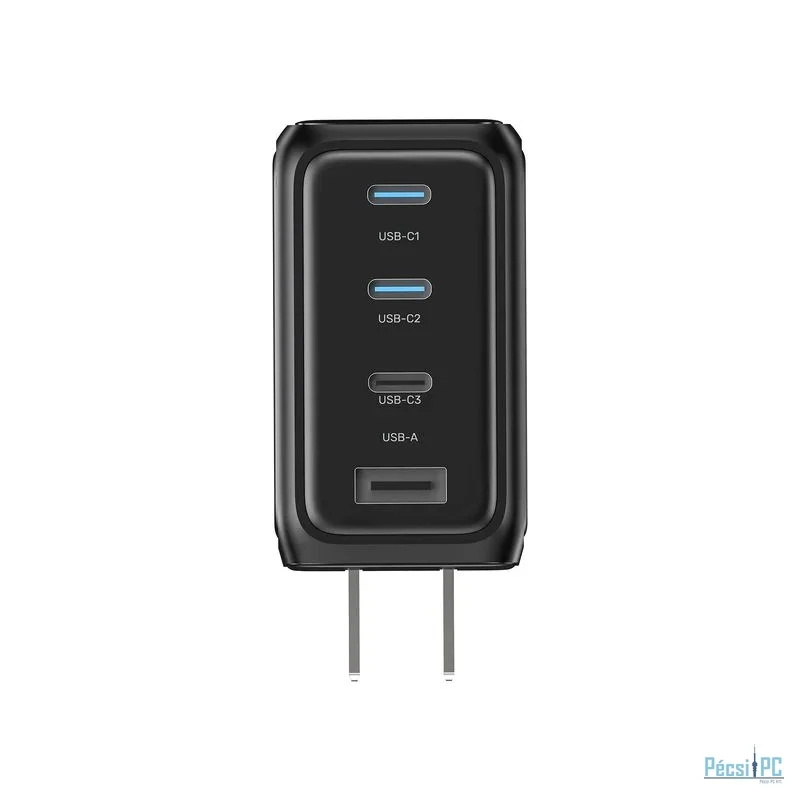 Unitek Rexo 100W 4-Port GaN Charger with Smart Display Black