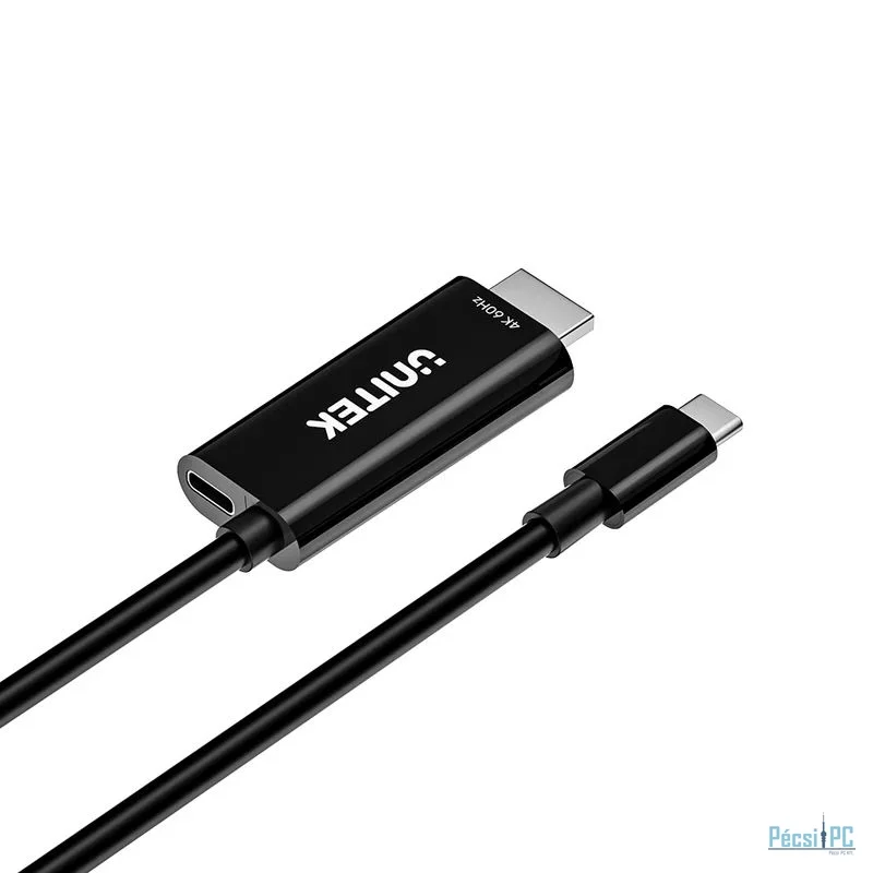 Unitek USB-C to HDMI 4K 60Hz Cable with PD 100W 2m Black