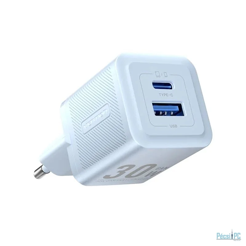 Vention 2-Port USB Charger Blue
