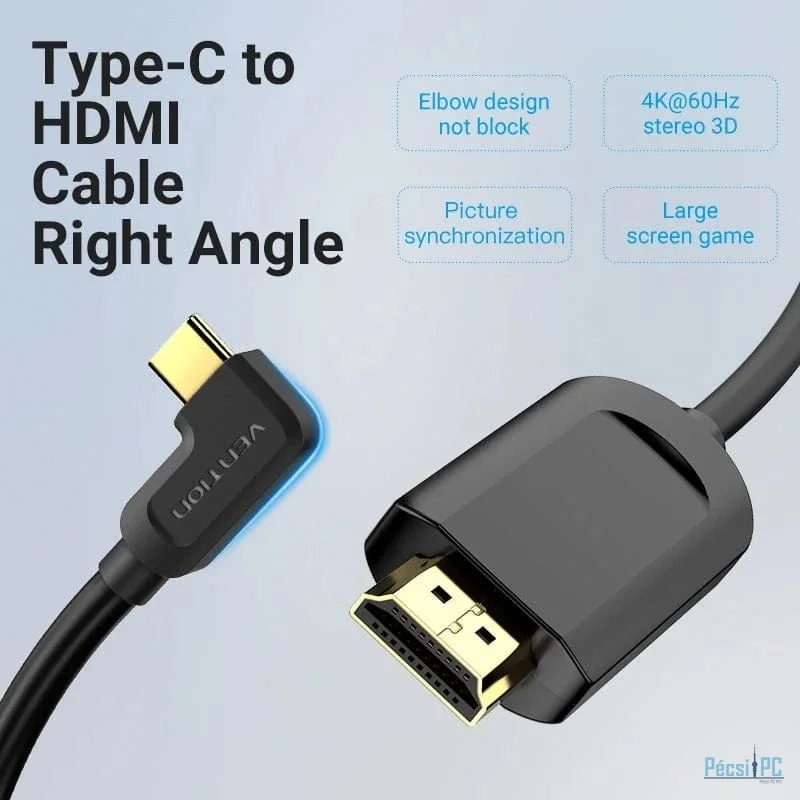 Vention USB-C to HDMI cable 1,5m Black