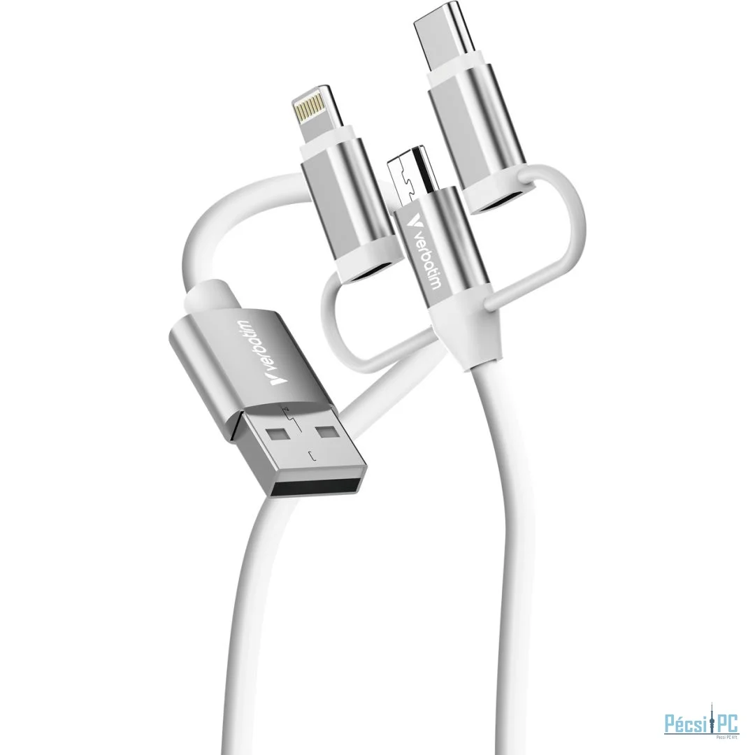 Verbatim Essentials 3-in-1 Sync & Charge Cable 1m White