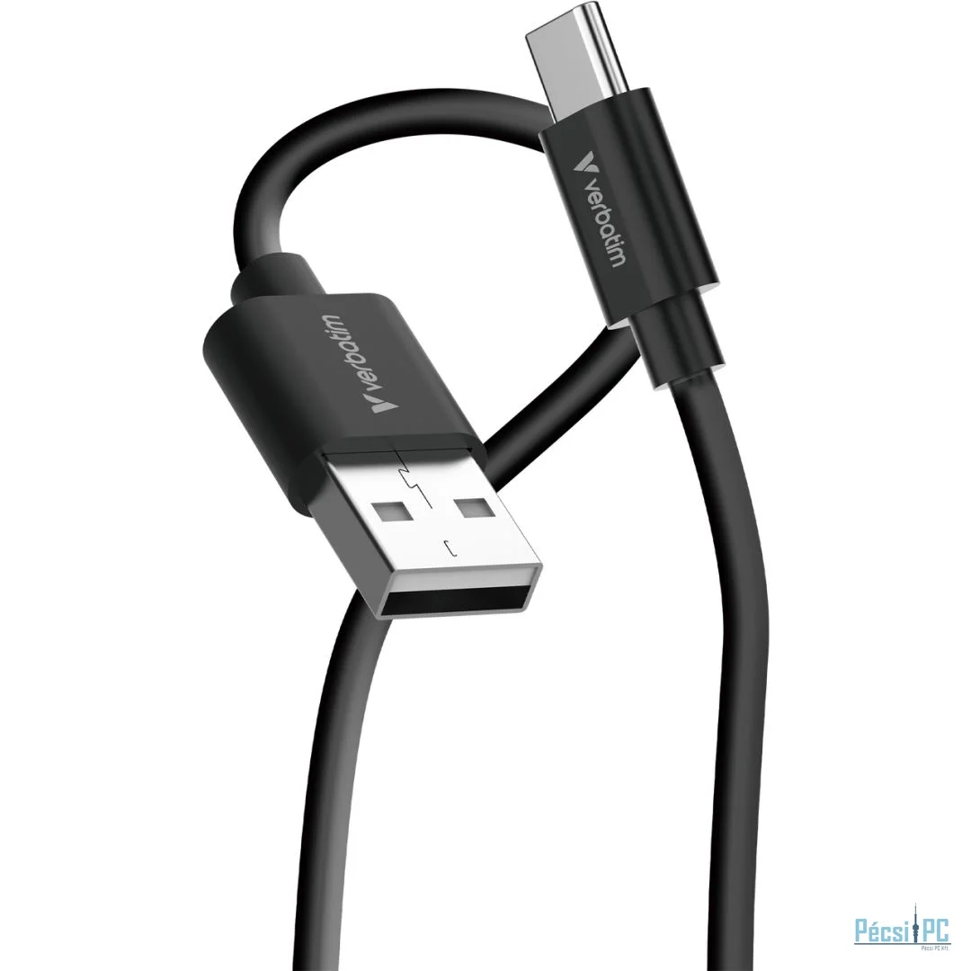 Verbatim Essentials Sync & Charge USB-A to USB-C 18W cables 1m 2/pack Black/White