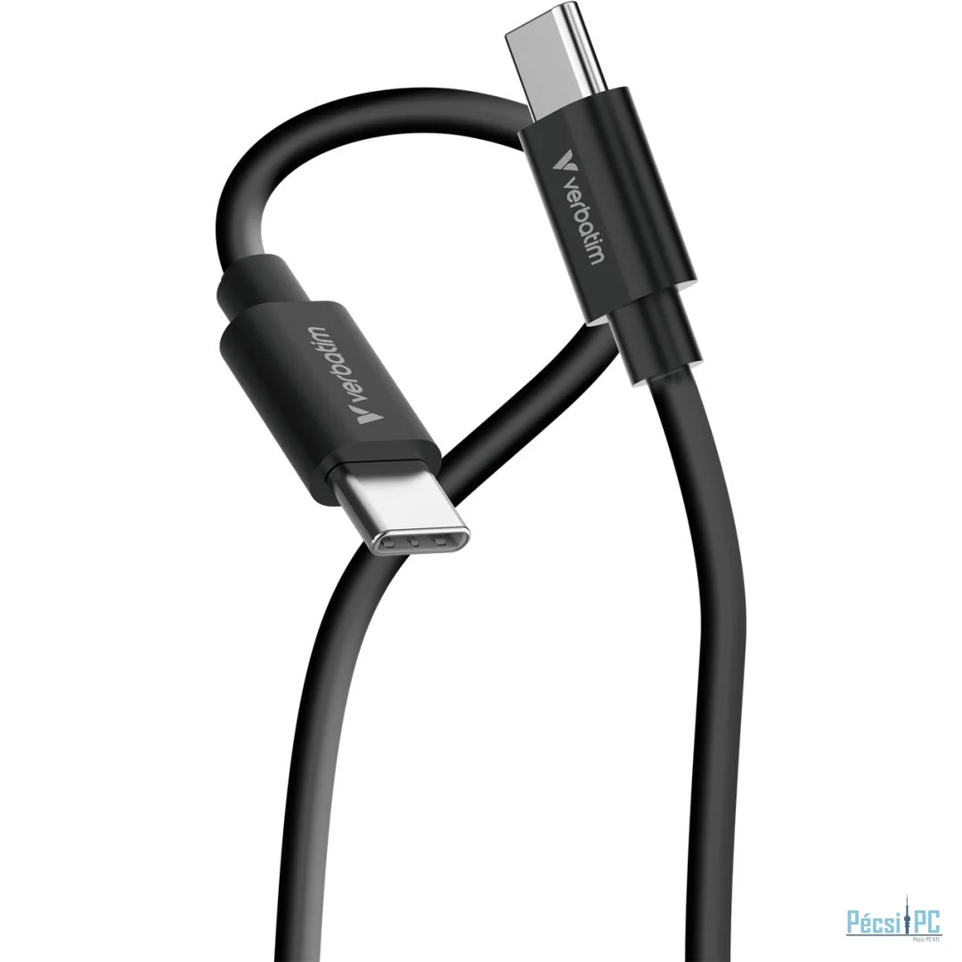Verbatim Essentials Sync & Charge USB-C to USB-C 60W Cables 1m 2/pack Black/White