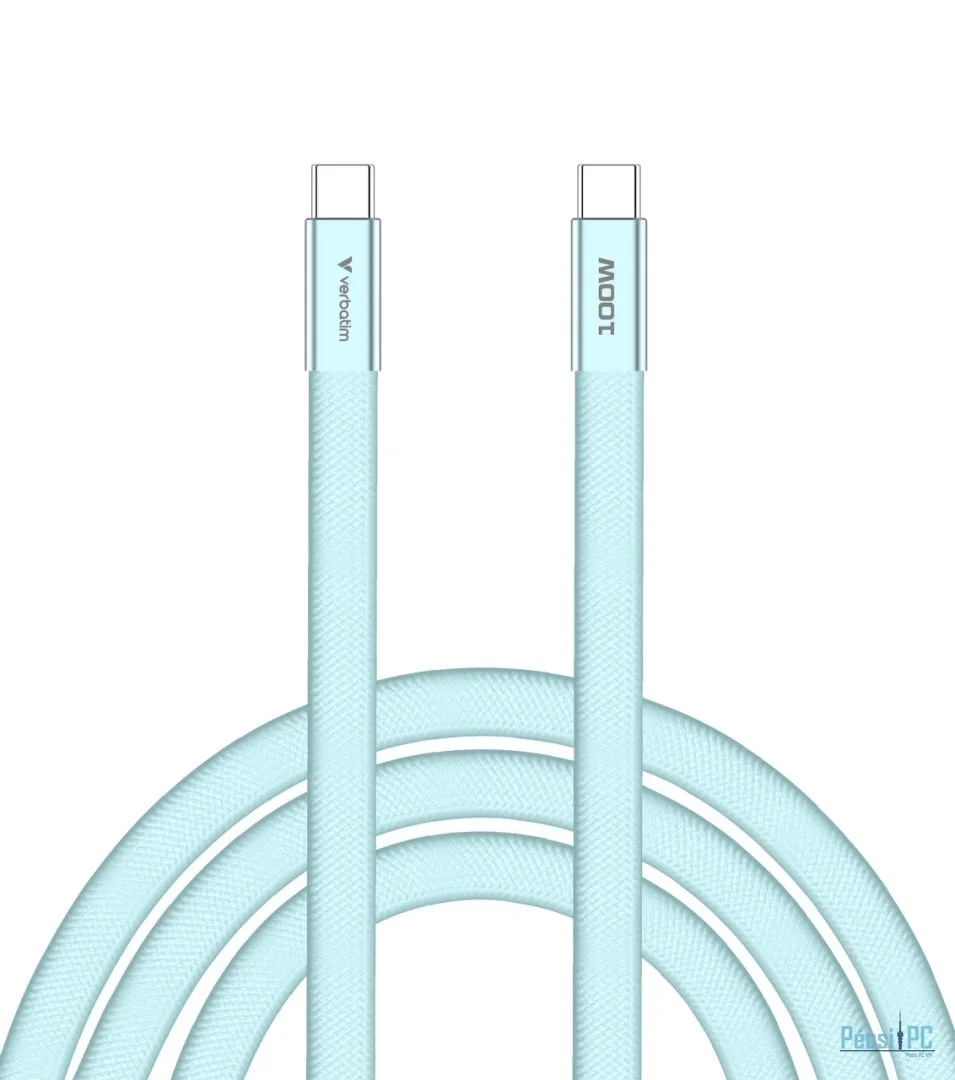 Verbatim Sync & Charge SoftTouch USB-C to USB-C 100W cable 1,2m Blue
