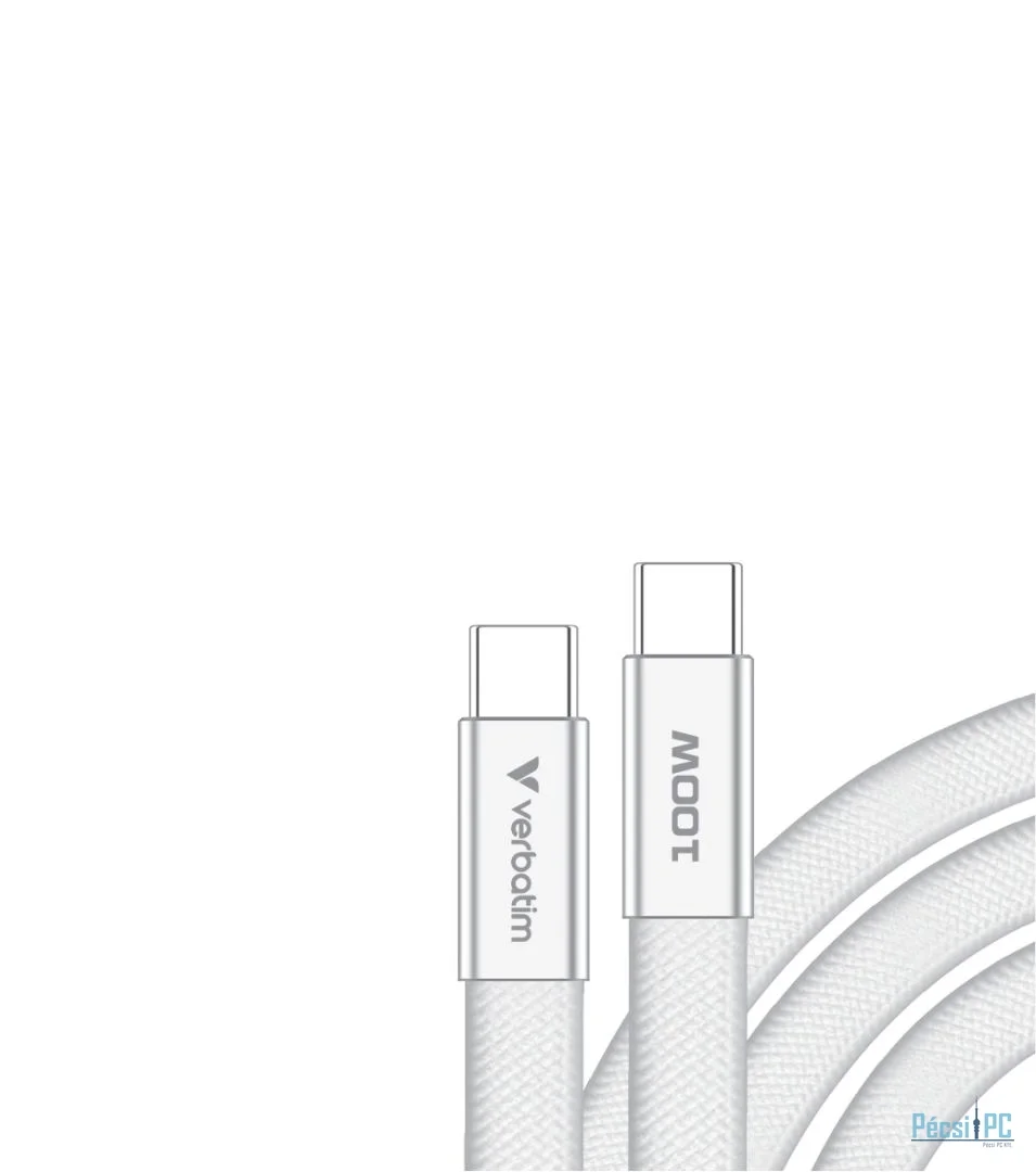 Verbatim Sync & Charge SoftTouch USB-C to USB-C 100W cable 1,2m White