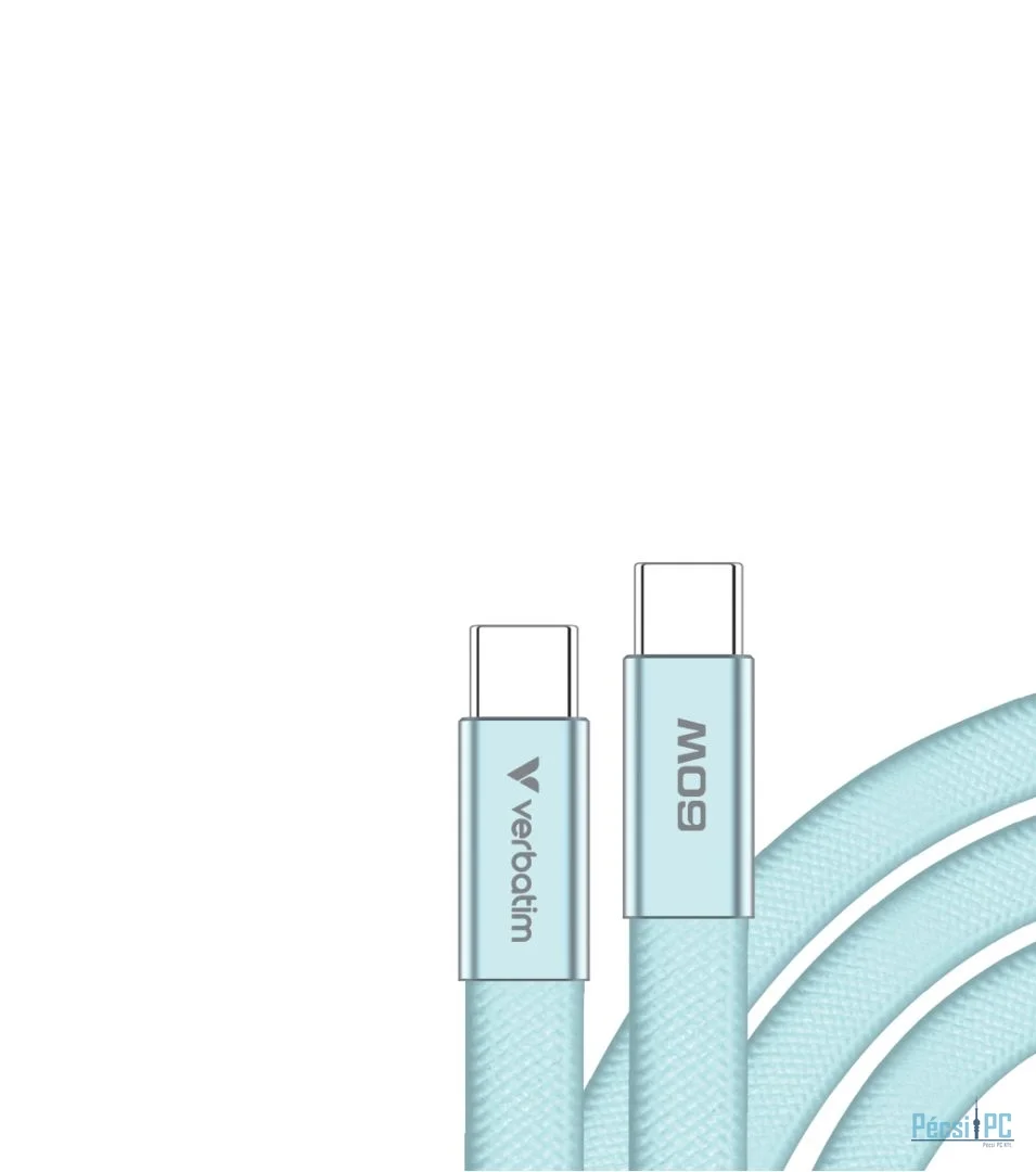 Verbatim Sync & Charge SoftTouch USB-C to USB-C 60W cable 1,2m Blue