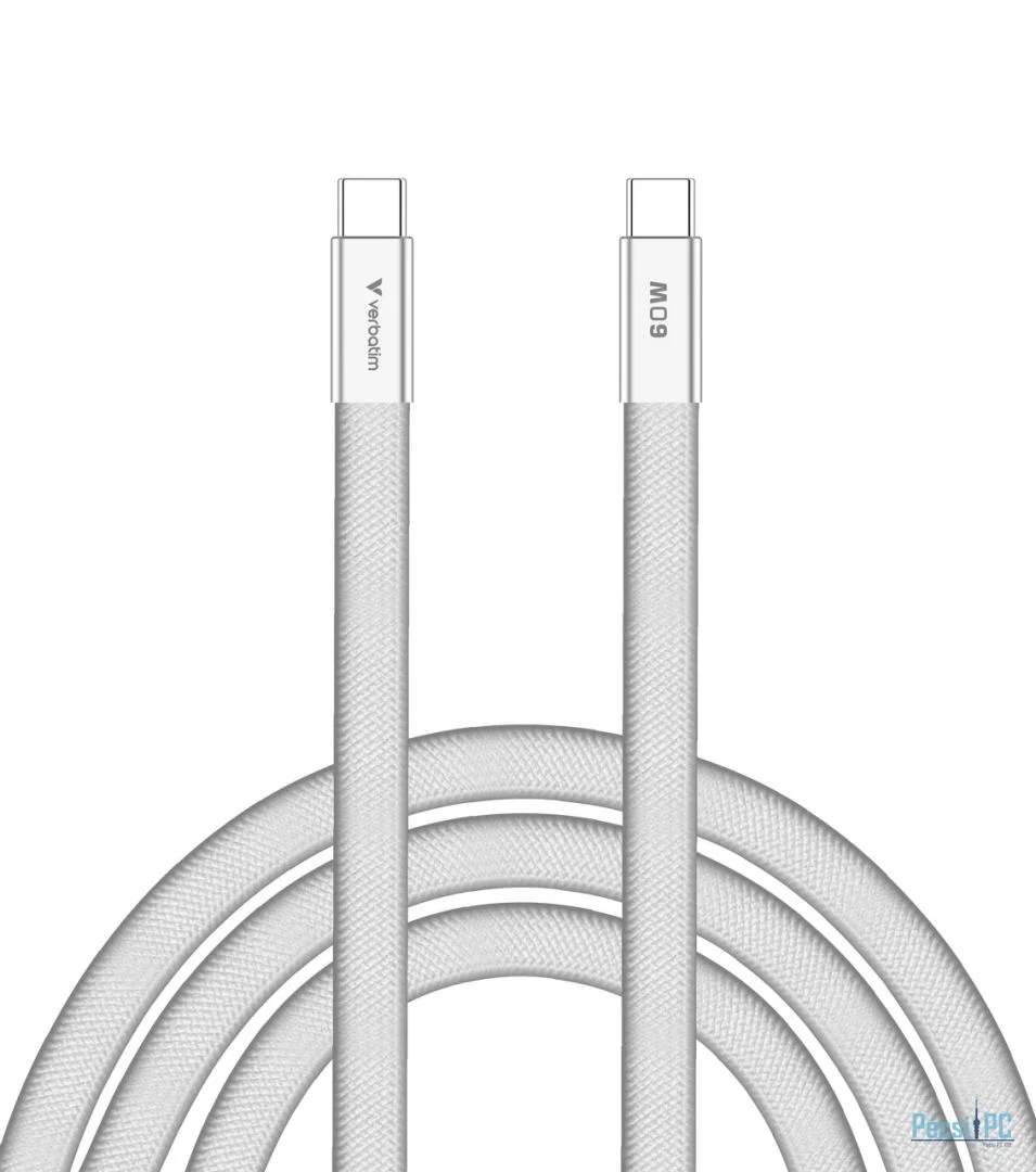 Verbatim Sync & Charge SoftTouch USB-C to USB-C 60W cable 1,2m White