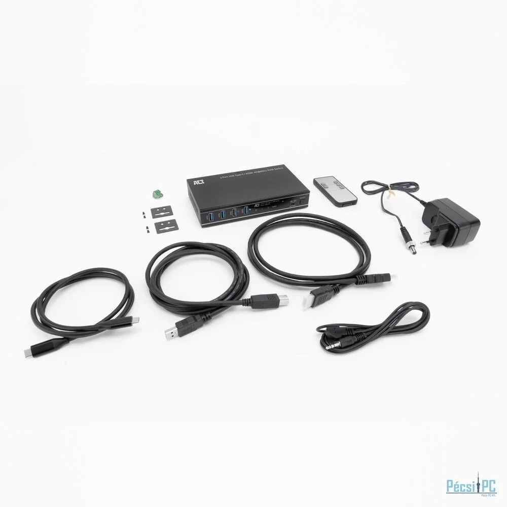ACT AC7922 2-Port USB-C/HDMI 4K@60Hz KVM switch