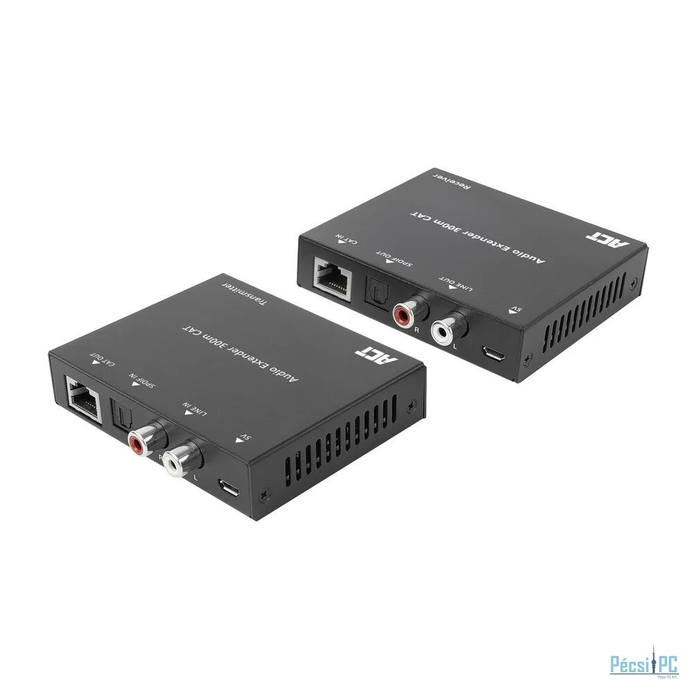 ACT AC7710 Digital or analog audio extender set over CAT5e/6