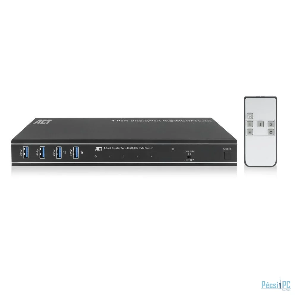 ACT AC7934 4-Port DisplayPort 4K@60Hz KVM switch