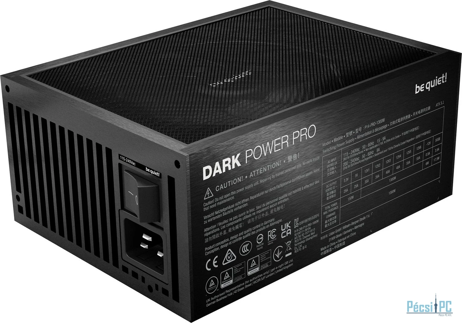Be quiet! 1300W 80+ Titanium Dark Power Pro 14 IO
