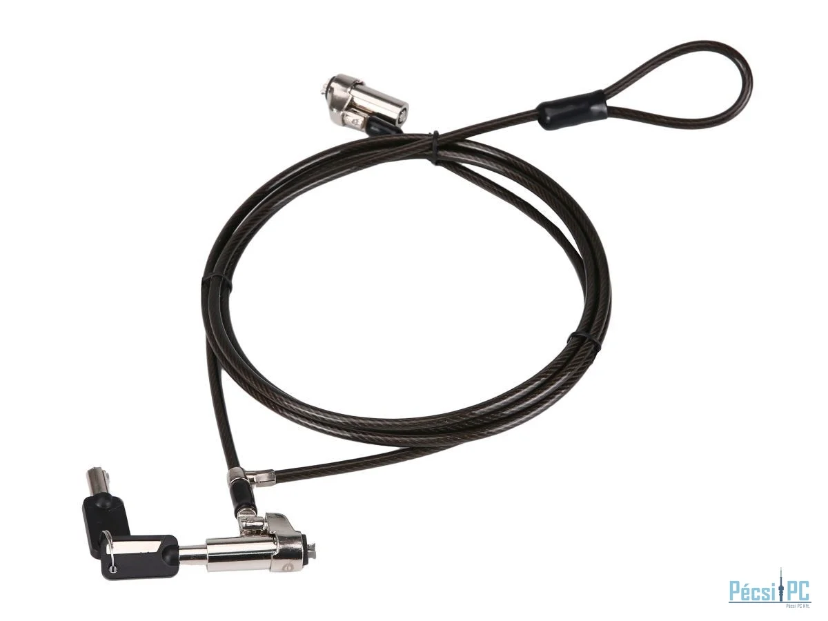 Conceptronic  CUSTODIO02BNTM Keyed Dual Head Laptop Lock Master Keyed Compatible 1,8m Black