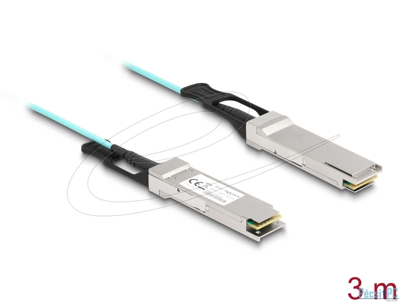 DeLock Active Optical Cable QSFP+ 3m Blue