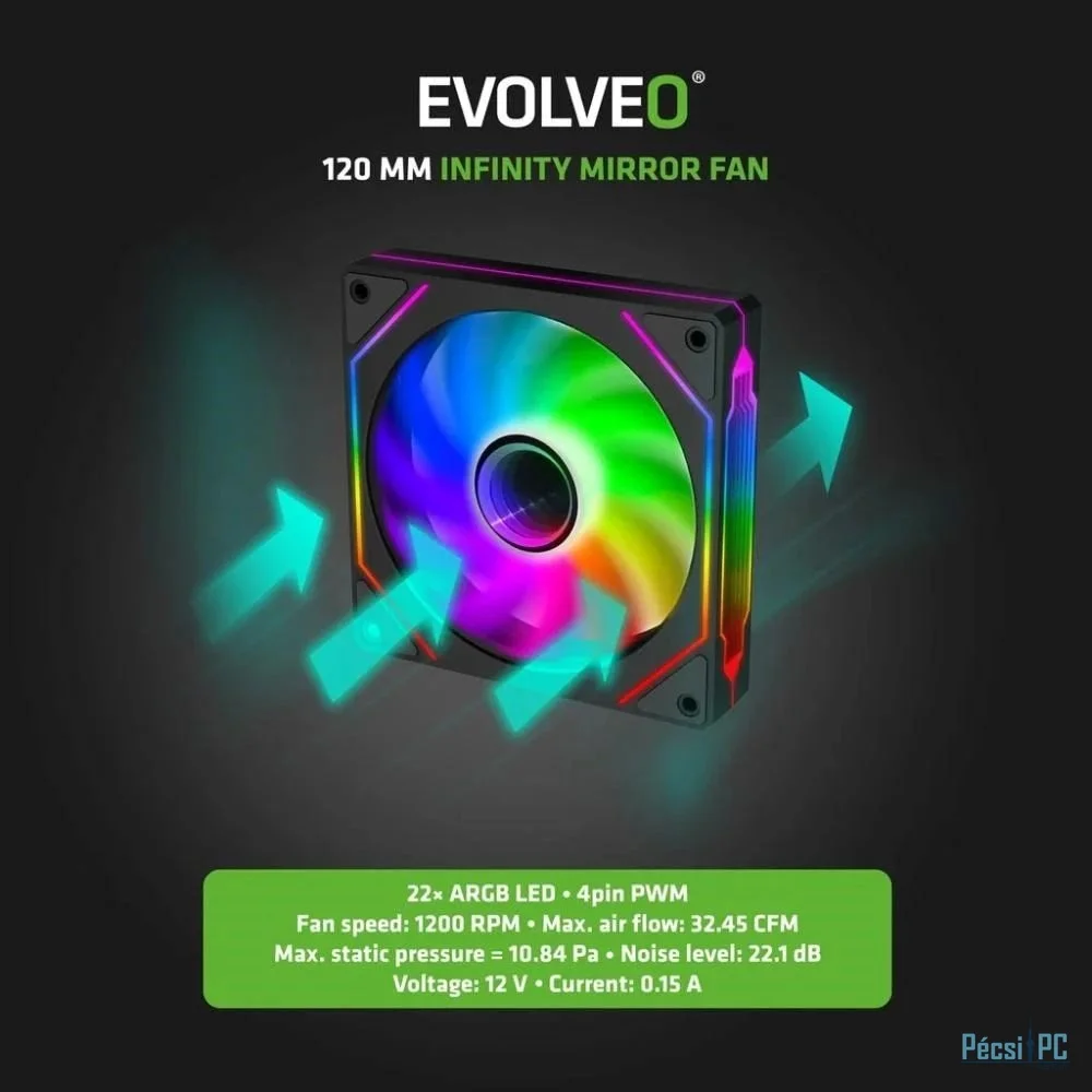 Evolveo 120UX ARGB Black