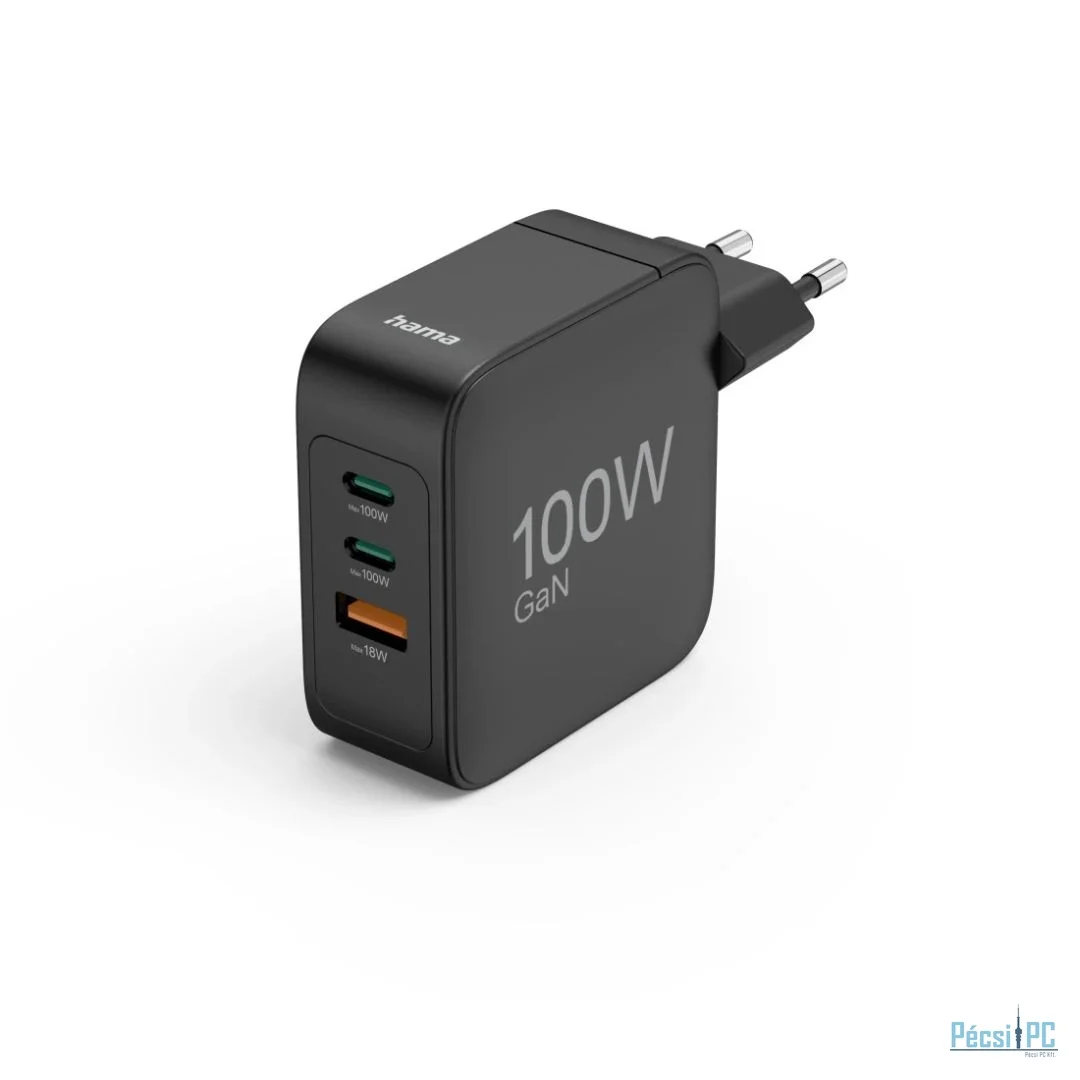 Hama Fast Charger GaN 100W Black