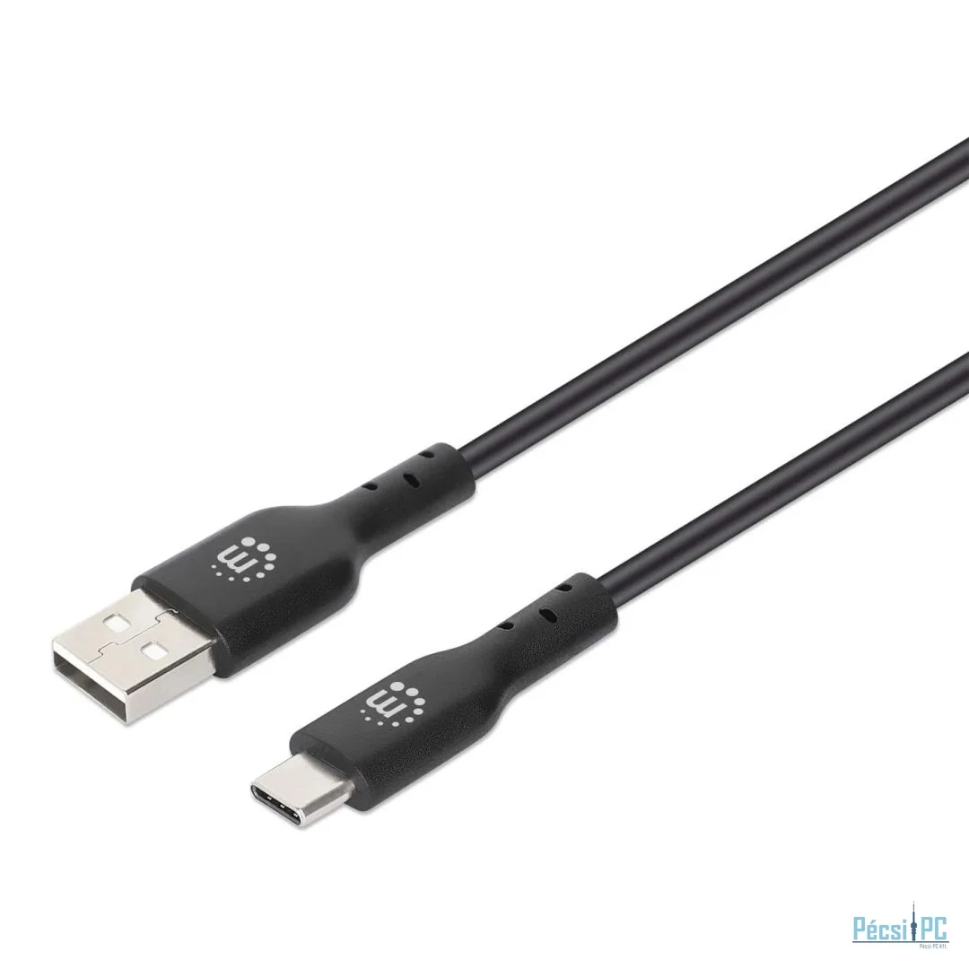 Manhattan USB2.0 Type-A Male to Type-C Male Cable 2m Black