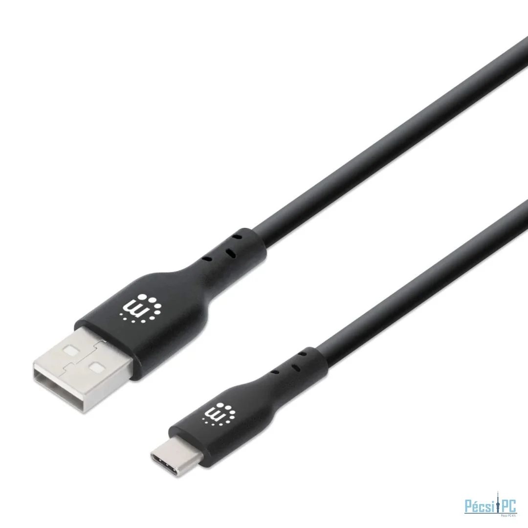 Manhattan USB2.0 Type-A Male to Type-C Male Cable 3m Black