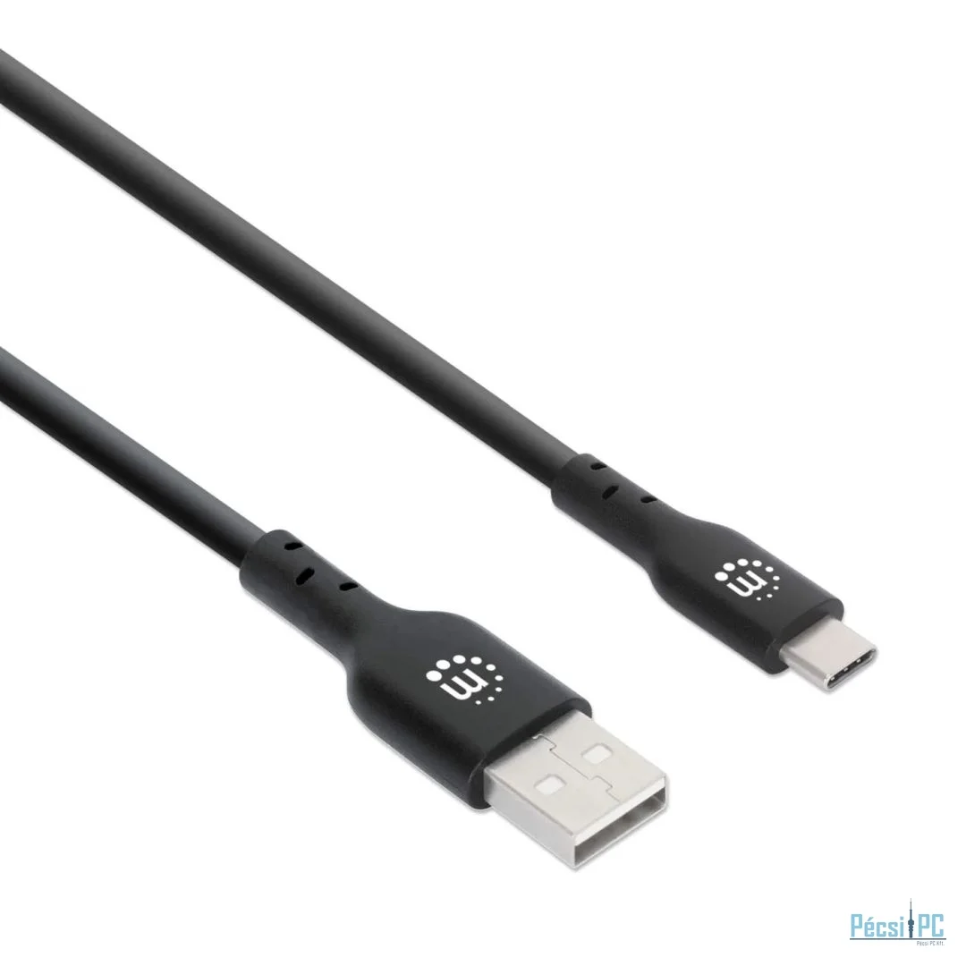 Manhattan USB2.0 Type-A Male to Type-C Male Cable 3m Black