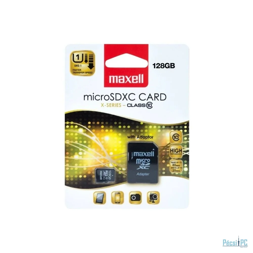 Maxell 128GB microSDXC CL10 + adapterrel