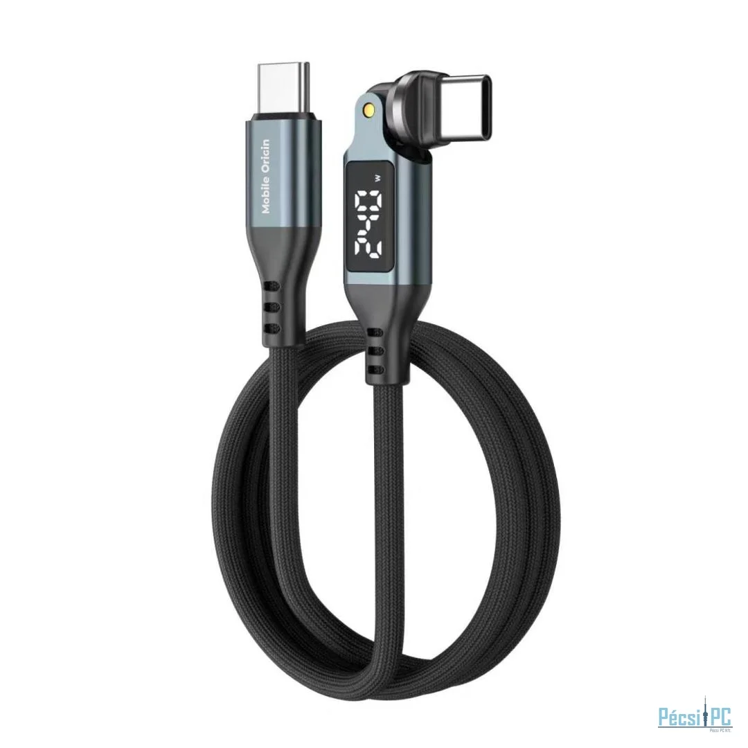 Mobile Origin CB16 240W Display 540° Rotating USB-C to USB-C Cable 1m Black