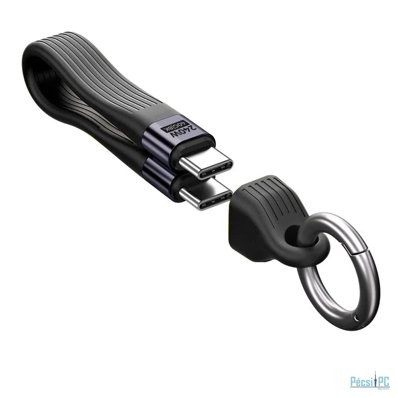 Mobile Origin CB17 240W 40Gbps 8K USB-C Keychain Cable Black