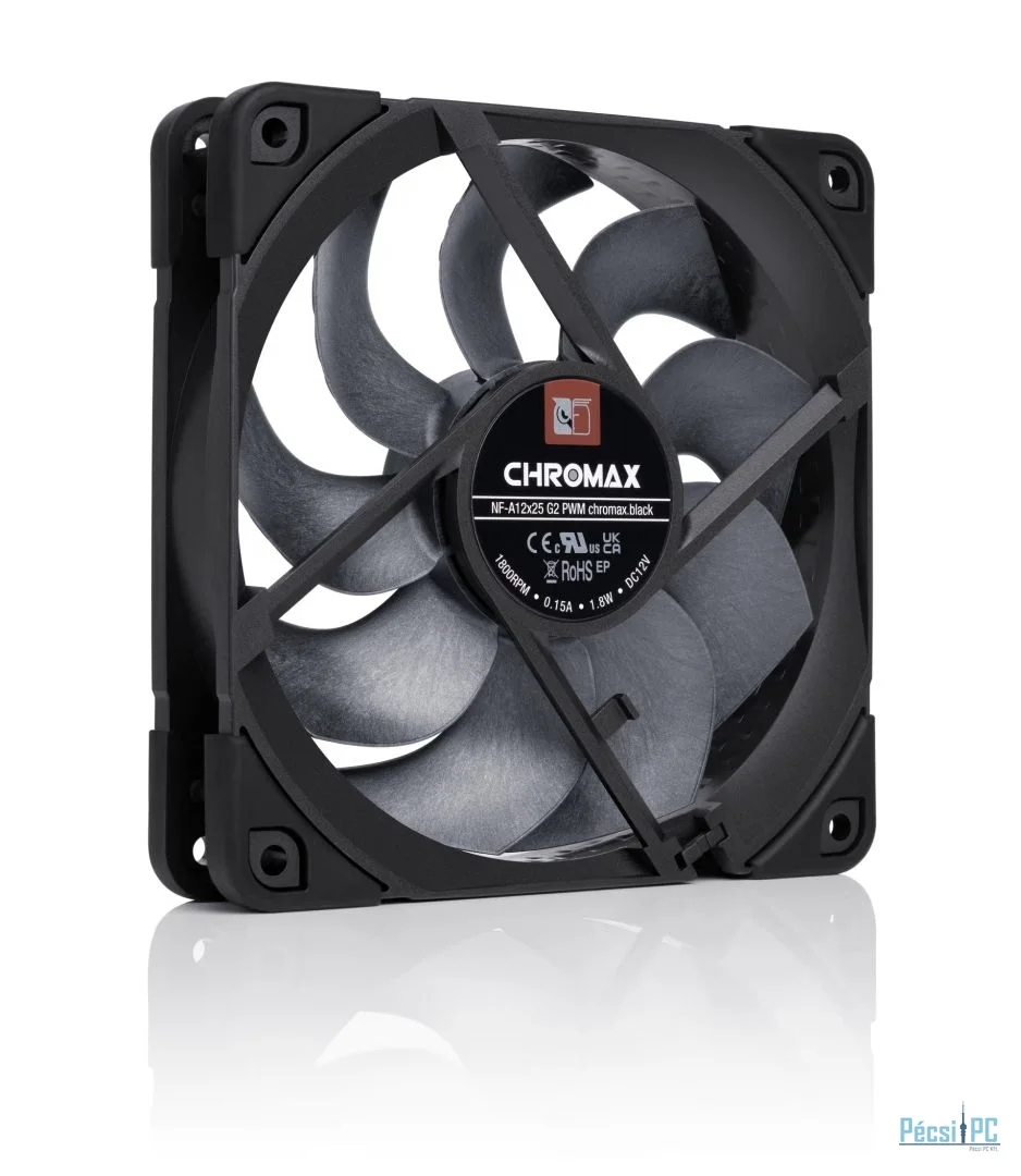 Noctua NF-A12x25 G2 PWM chromax.black Black