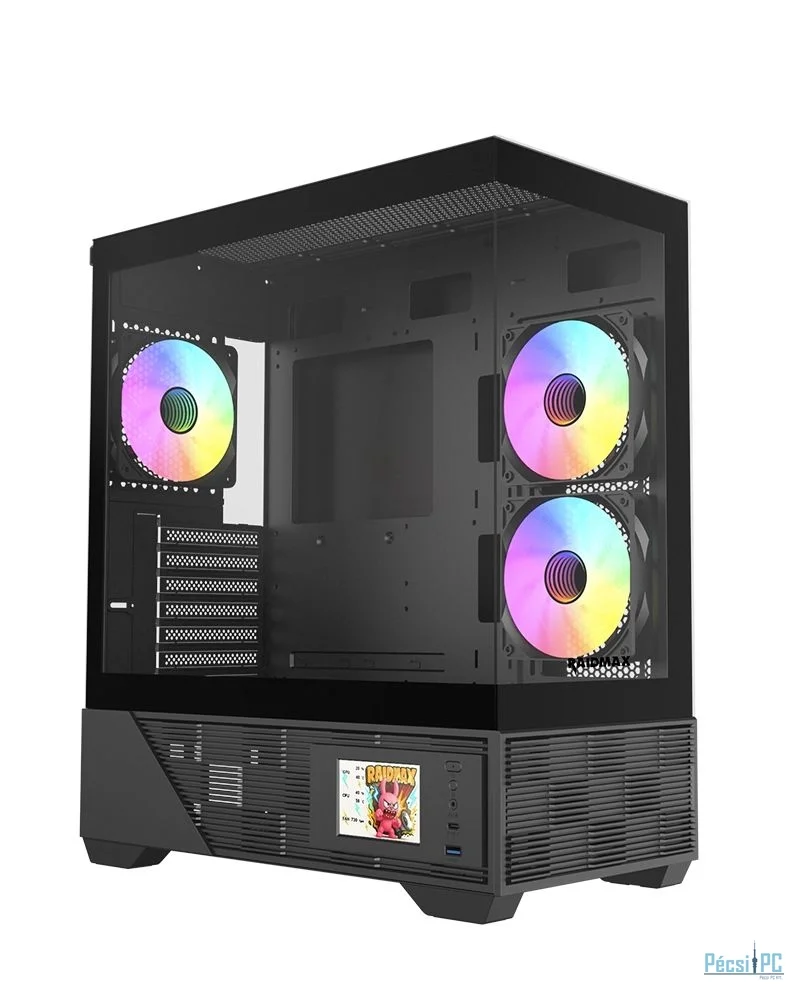 RaidMax AirFlow Diagram I803 Tempered Glass Black