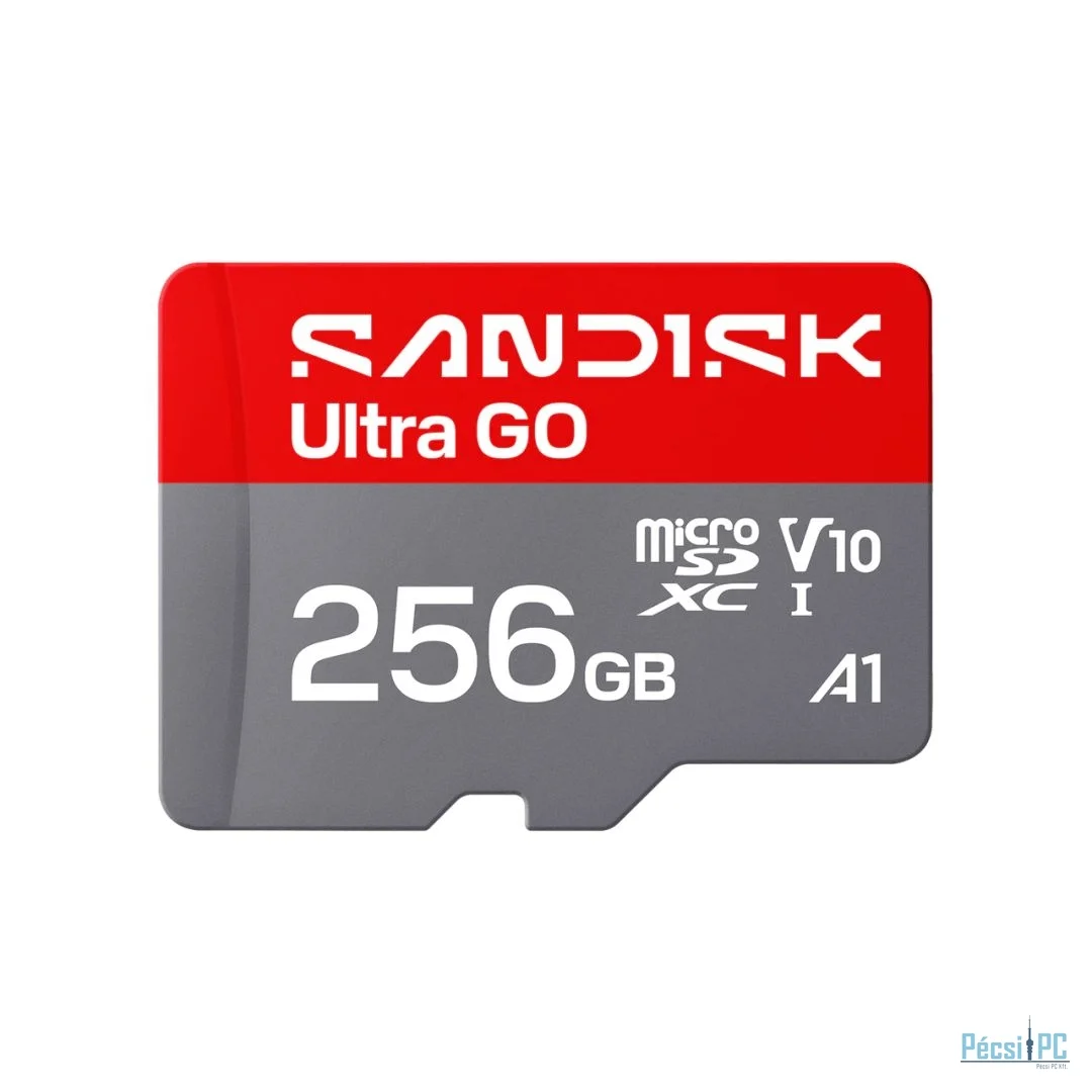 Sandisk 256GB microSDXC Ultra GO UHS-I V10 A1 adapter nélkül