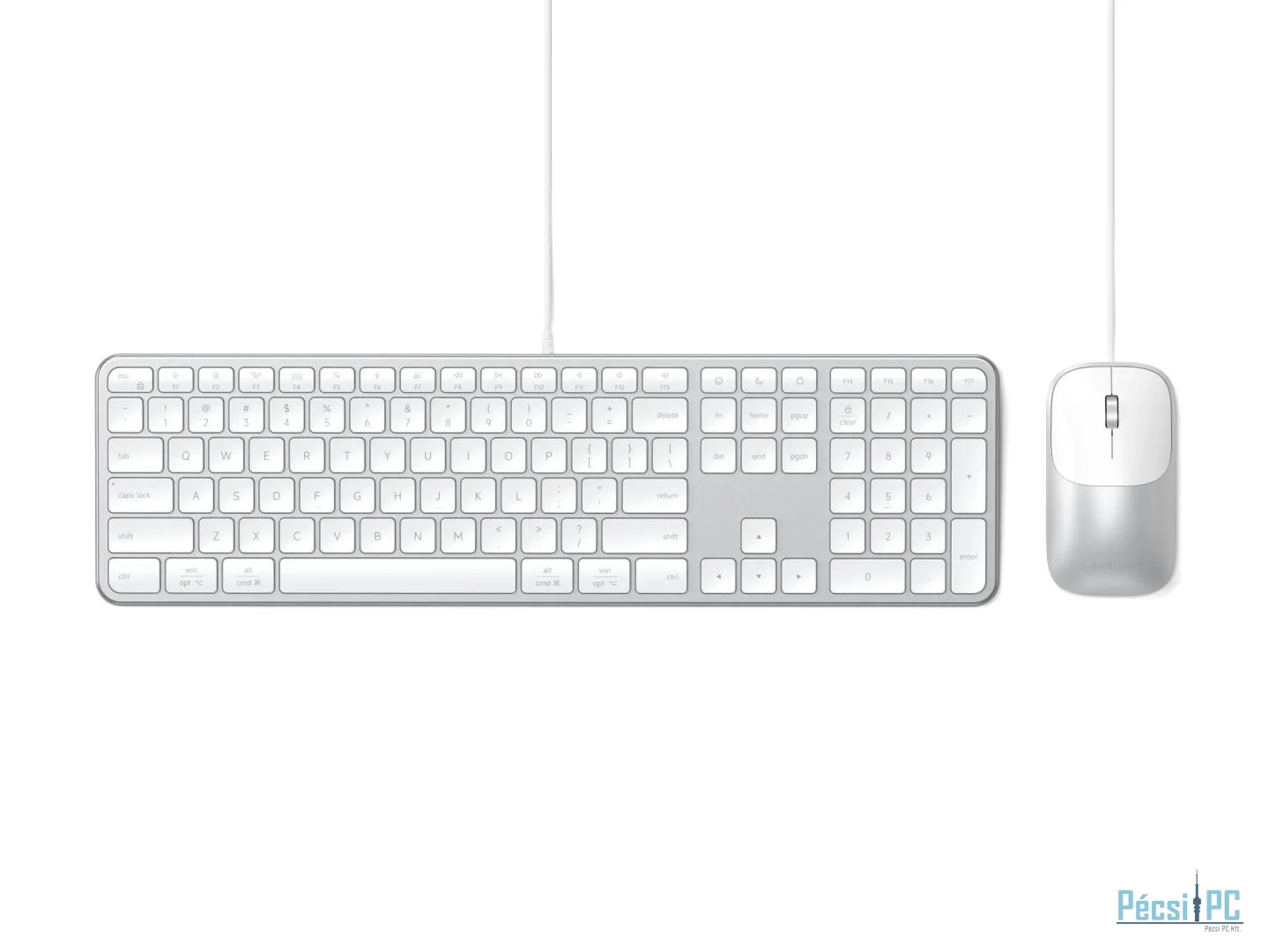 Satechi Slim CLX3 Wired Keyboard Combo US Silver