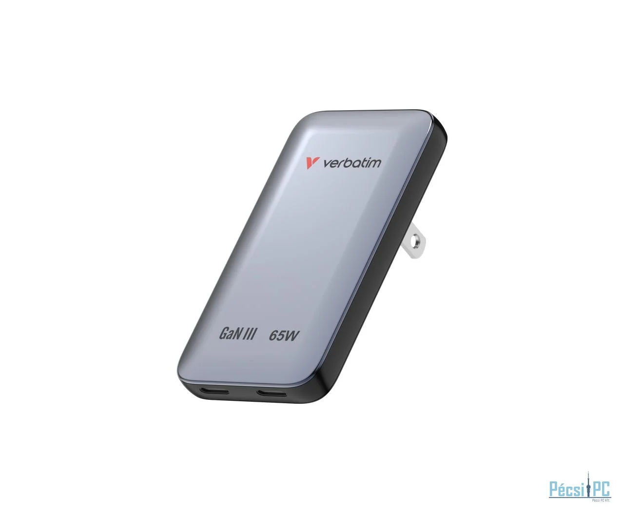 Verbatim Slim GaN Charger 2 Port 65W (EU/UK/US) Grey