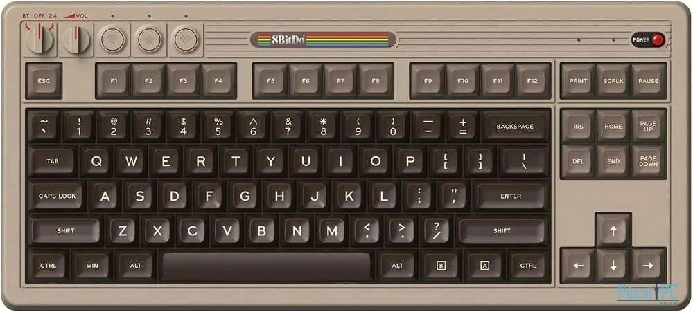 8BitDo Retro 87 Mechanical Wireless Bluetooth Keyboard C64 Edition US