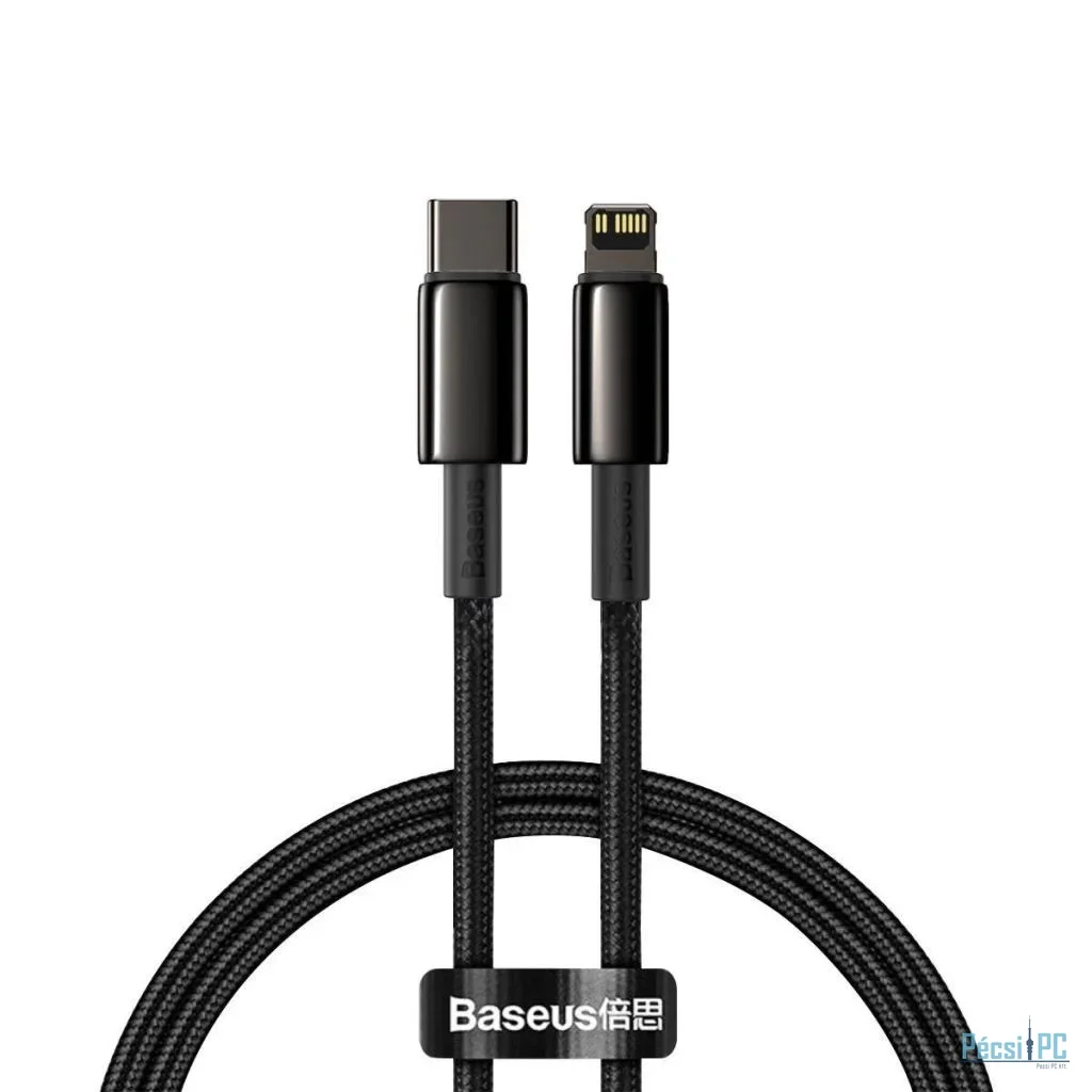 Baseus Tungsten Gold USB-C - Lightning Cable 1m Black