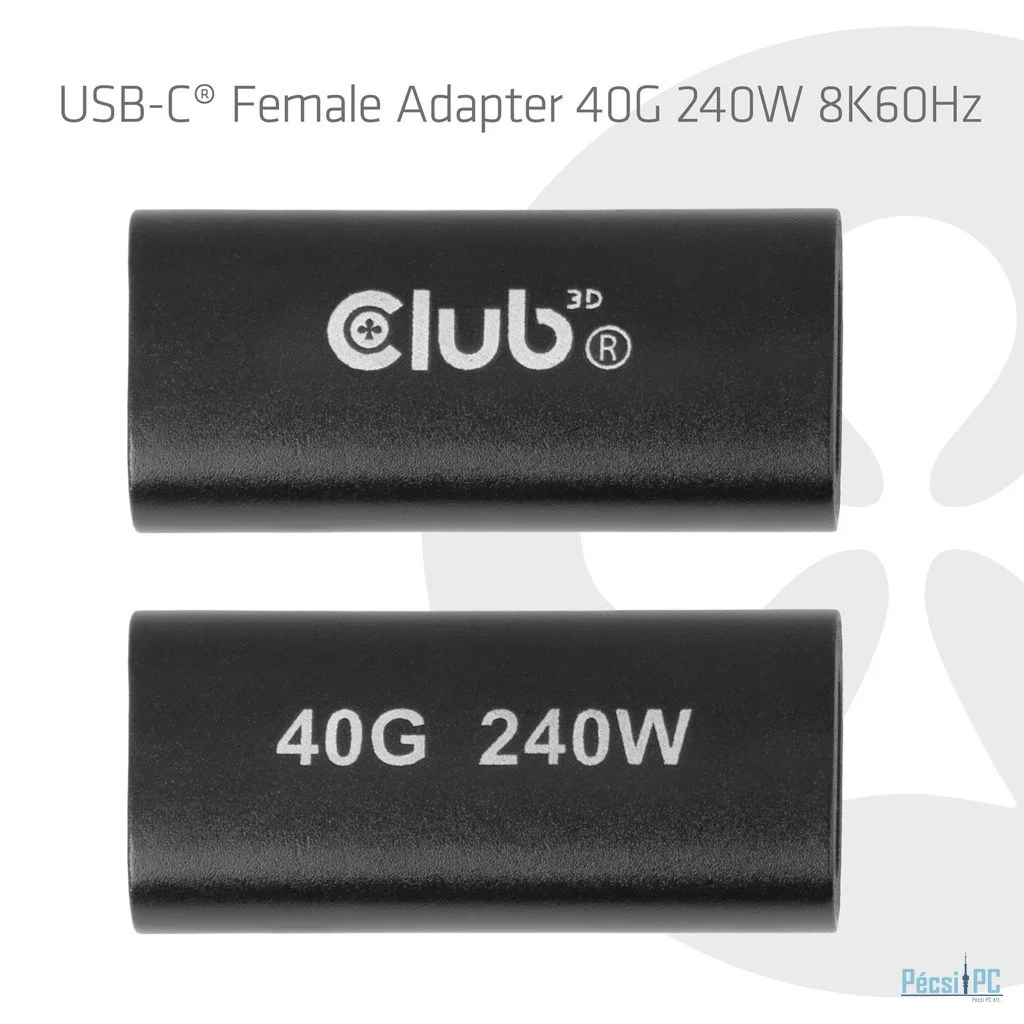 Club3D CAC-2507 USB-C Female Adapter 40G 240W 8K60Hz