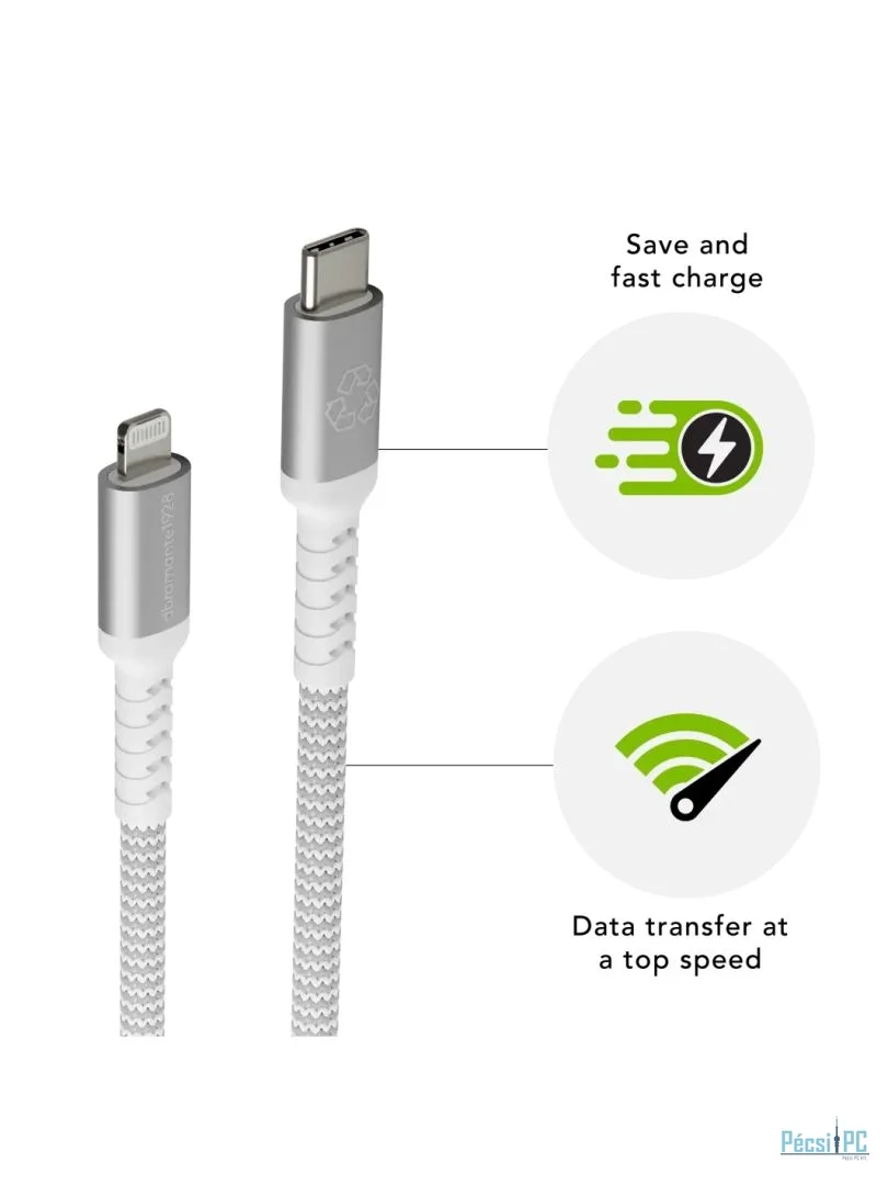 dbramante1928 re-charge Pro USB-C to Lightning Braided Cable 2m White