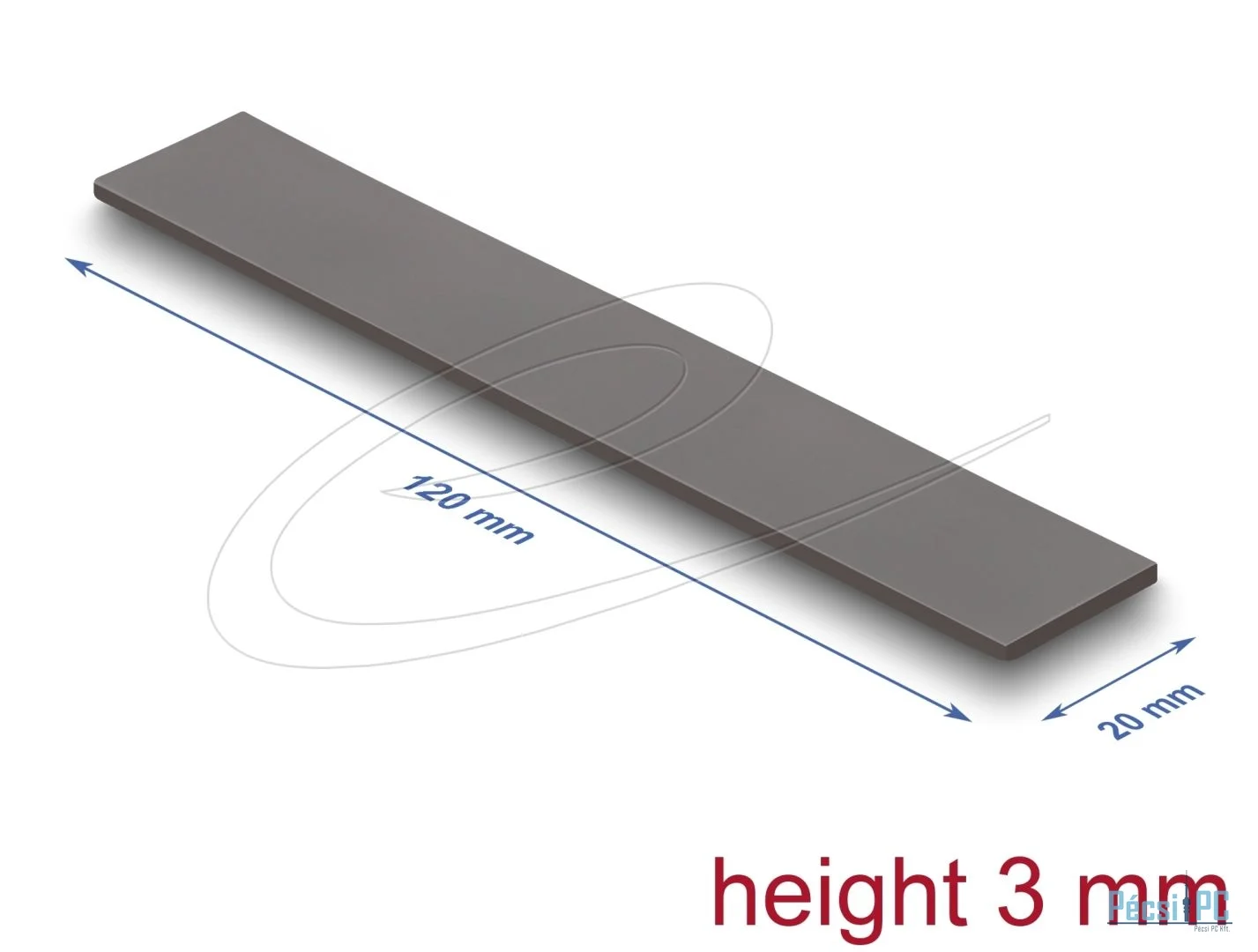 DeLock 18471 120x20x3mm Hővezető lap (1lap/csomag)