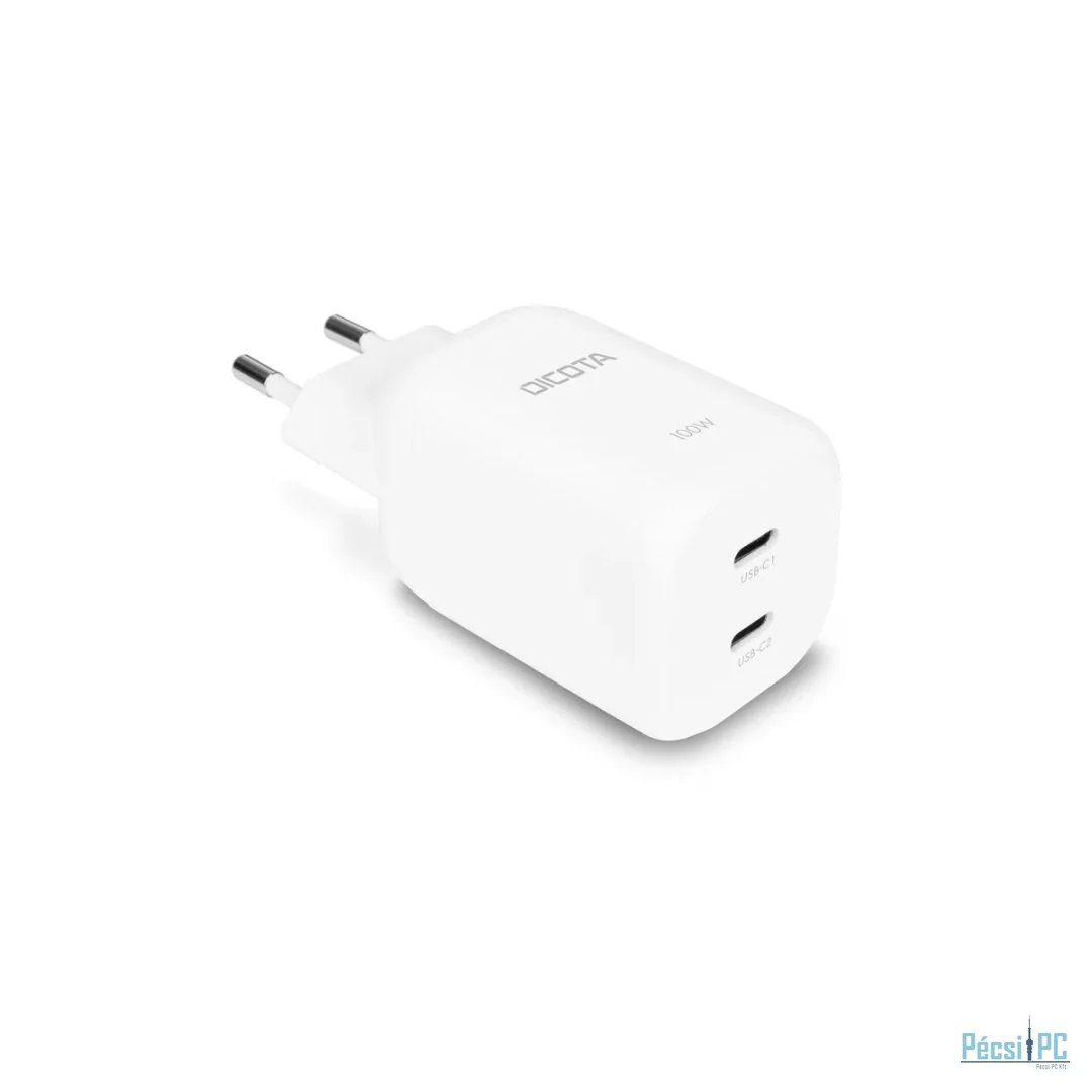 Dicota 2-port GaN Wall Charger (100W) White
