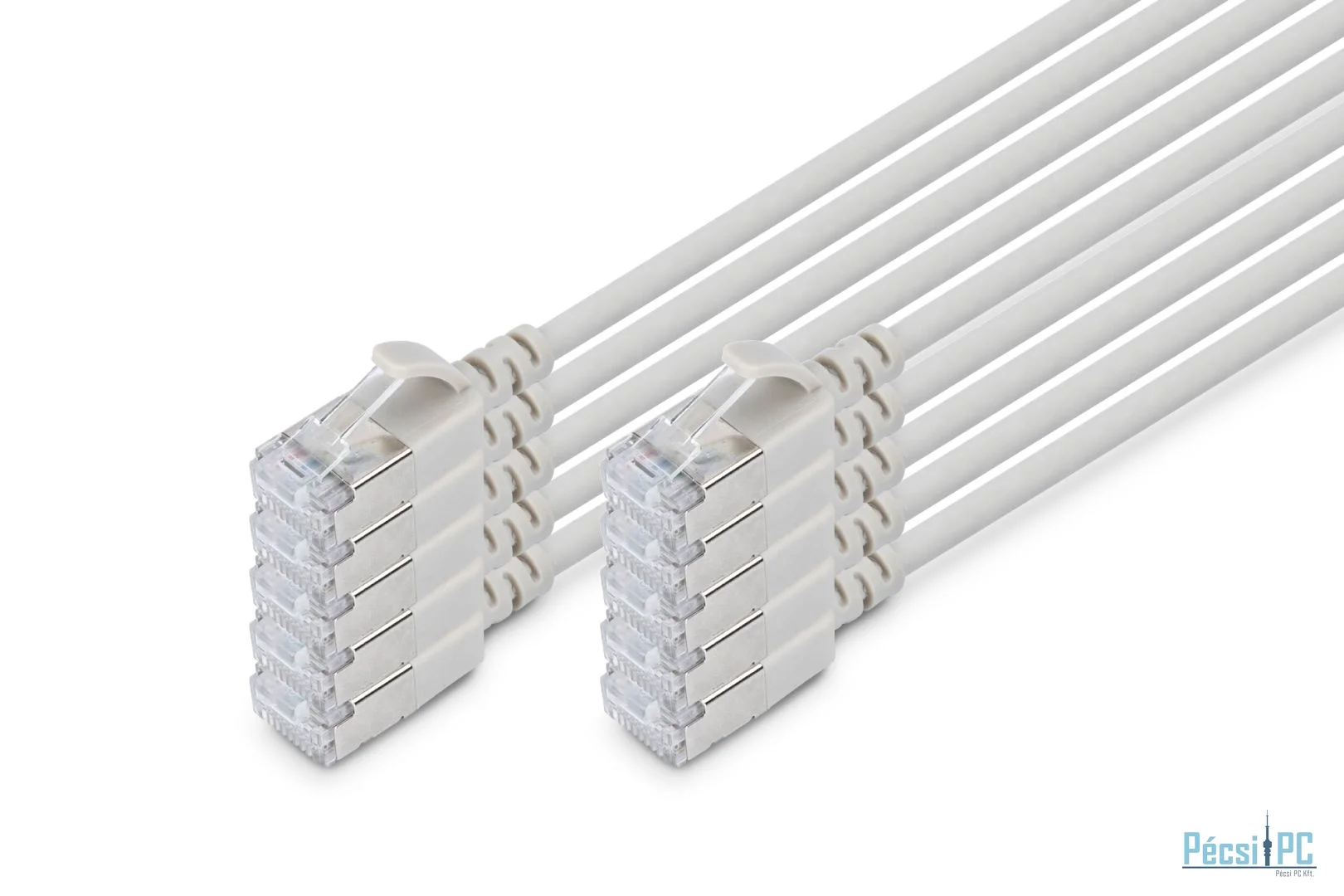 Digitus CAT6A F-FTP Patch Cable 0,5m Grey (10 Pack)
